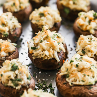 Chef Don's Catering | Stuffed Mushrooms with Crabmeat.